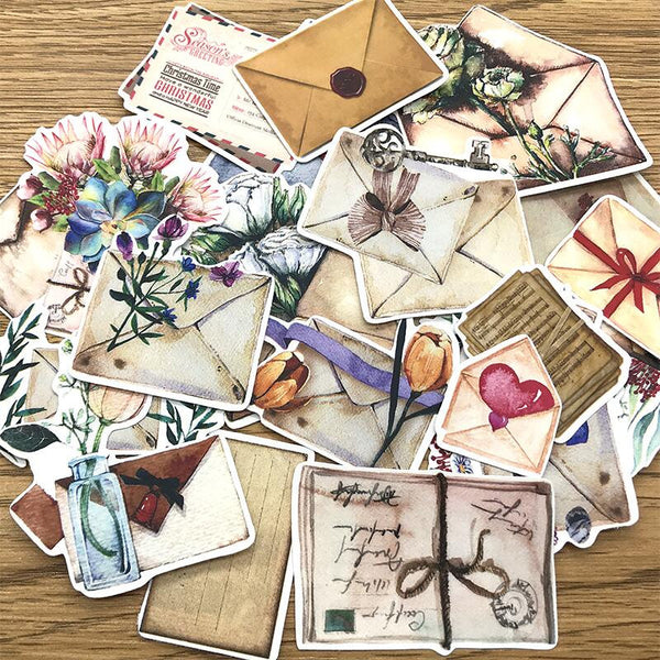 Vintage envelope Sticker/envelope stickers /Flakes Baggage Strap Tag Schedule Stickers