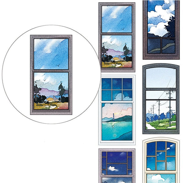 Rear Window Washi Tape/Masking Washi Tape /japanese washi tape/album emblishment/Retro window Washi tape