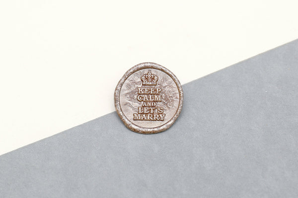 Keep calm and let's marry Wax Seal Stamp/Wedding wax seal stamp/ wedding wax seal kit