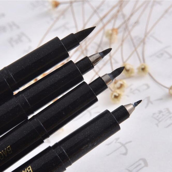 4 pcs Brush pen set /soft brush pen/ calligraphy brush pen, planner pen