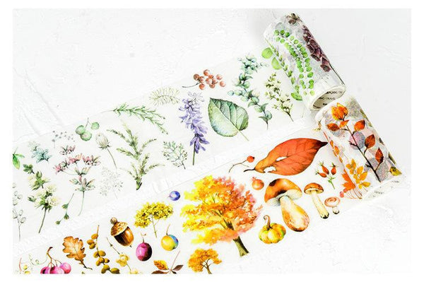 Spring and Autumn washi tape /season washi tape /Leaves tape Washi Tape/wide washi tape/ wrapping Washi Tape/ japanese washi tape/Planner