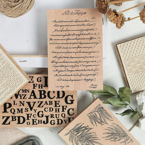 Wooden stamps /Vintage wooden stamp / Literature and art wooden stamp/ masking wooden stamp/rubber stamp