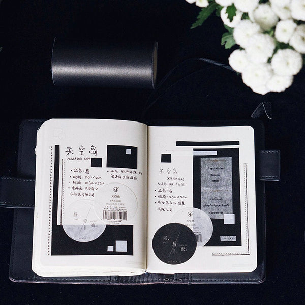 2 sizes Available Black and white Washi Tape/blank Washi / Masking tape/ japanese washi tape/Planner Supplies/OT087