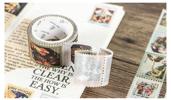 Vintage Washi Tape/Oil Painting Washi / Painting tape/ japanese washi tape/Planner Supplies