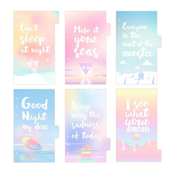 Rainbow Planner Dividers/Painting Planner Dividers /Dreammer dividers /Planner divider set /Filofax dividers /