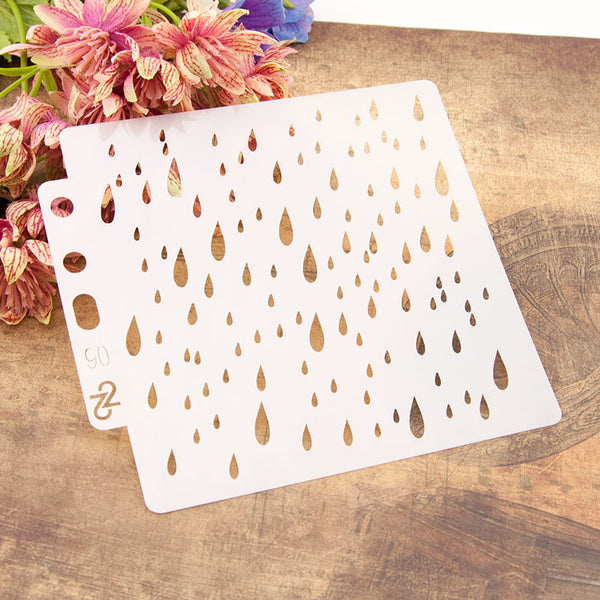 Rain drop stencil /water drop stencil /Notebook Stencil/teardrop template/Bullet Journal Stencil/ plastic Stencil