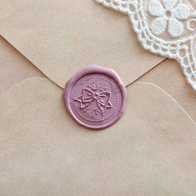 Bow Wax Seal Stamp/ribbon Wax Seal Stamp/gift wax seal stamp/open me w –  DokkiDesign