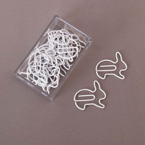Bunny Paper Clips, white rabbit Metal Paper Clip,Binder Clips, Office Supplies,Planner Accessory
