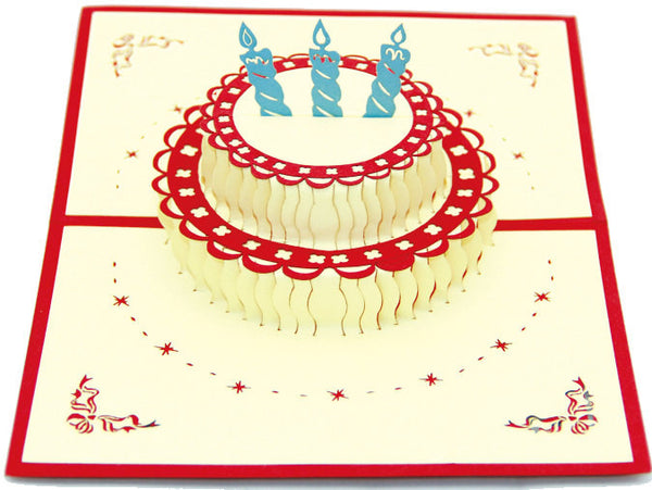 Birthday cake in Pop up card