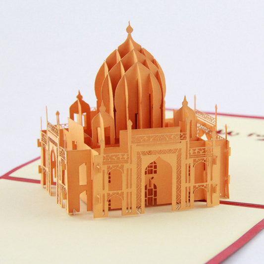 Indian Taj Mahal pop up card -greeting card 3d laser cut souvenir card