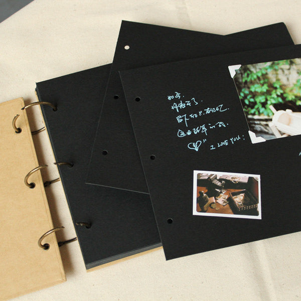 A Ring Binder Scrapbook with Color Bar Card Pages