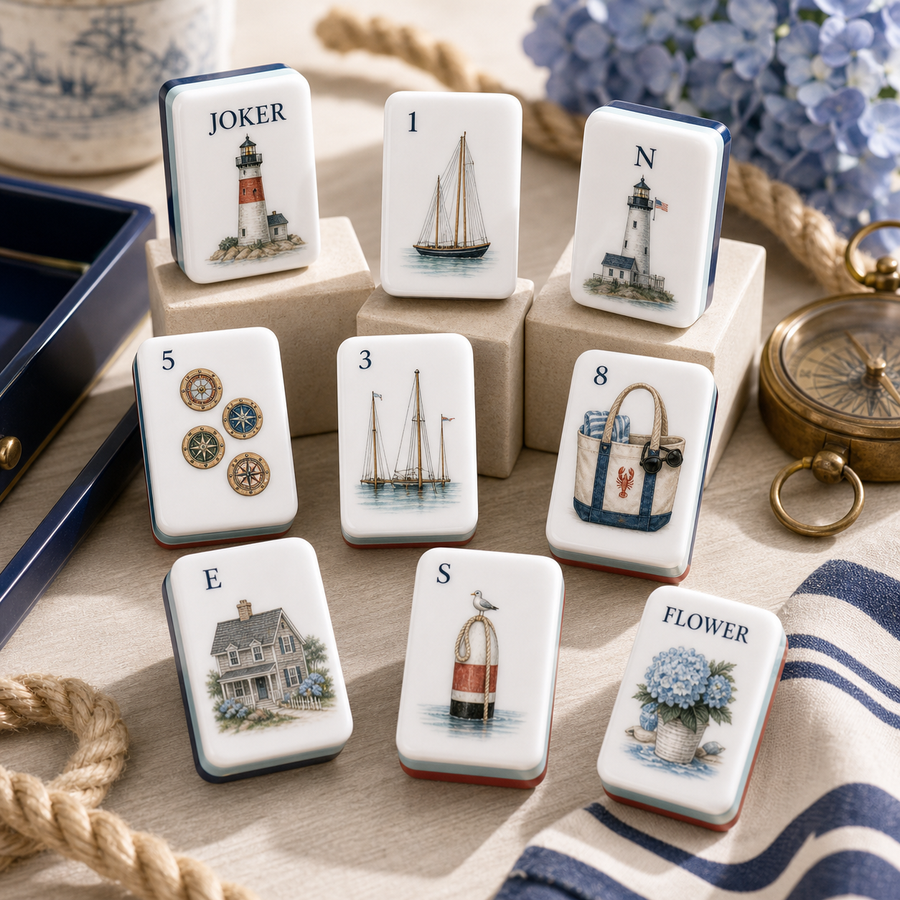 Nantucket Harbor Mahjong Tile Set