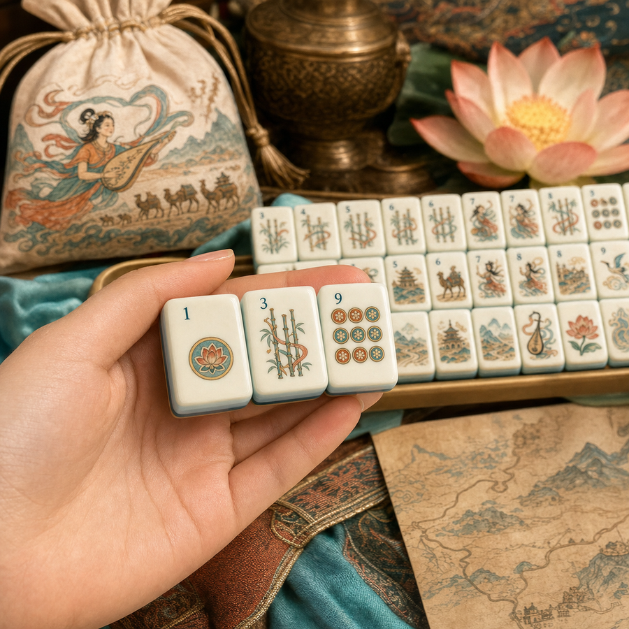 Flying Apsara Silk Road Mahjong Tile Set