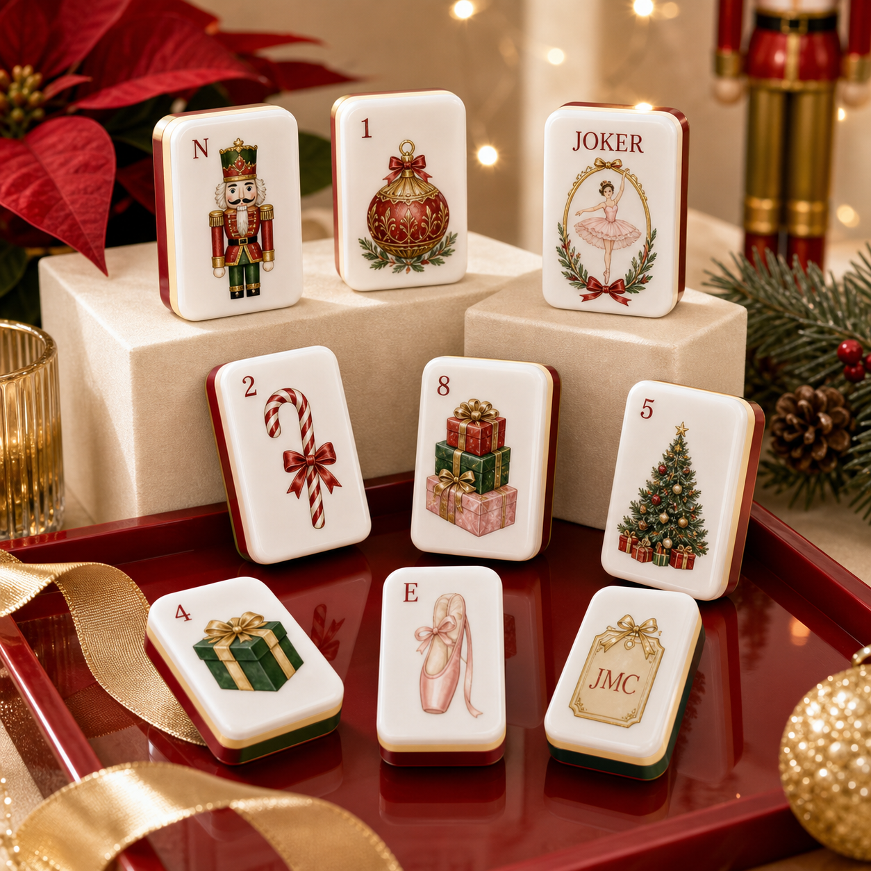 Holiday Nutcracker Mahjong Tile Set
