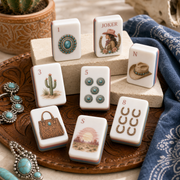 Western Cowgirl Mahjong Tile Set