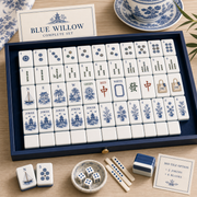 Blue Willow Chinoiserie Mahjong Tile Set