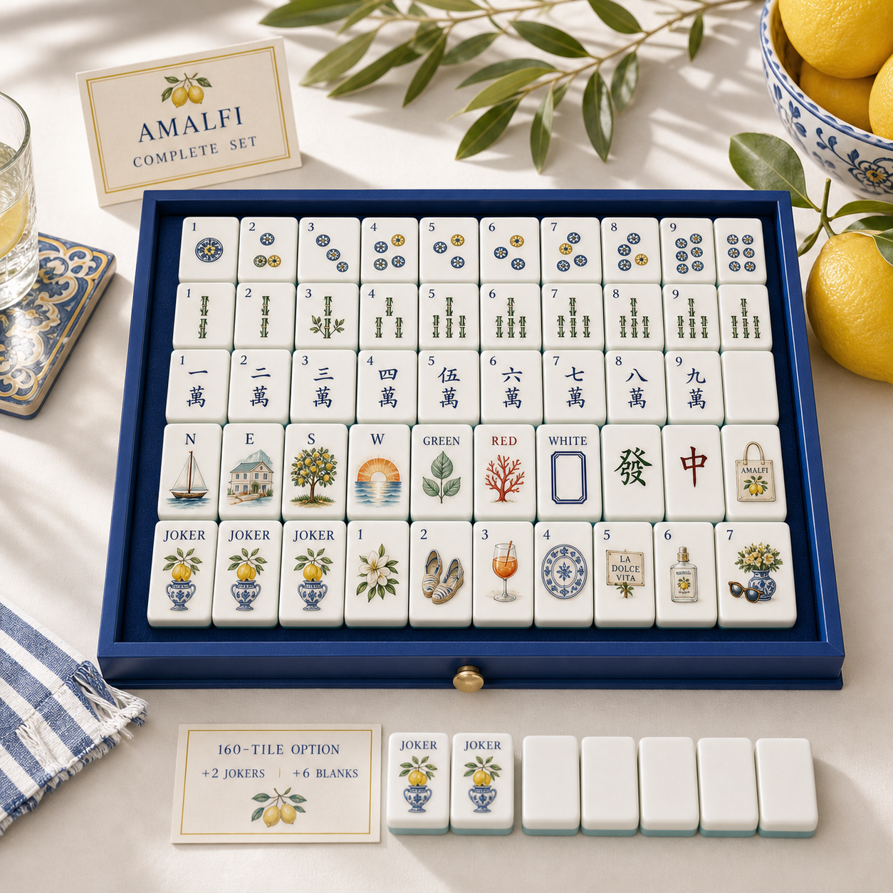 Amalfi Lemon Resort Mahjong Tile Set