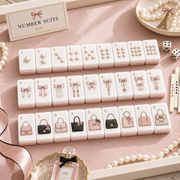 French Bow Coquette Mahjong Tile Set