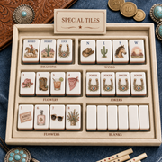Western Cowgirl Mahjong Tile Set