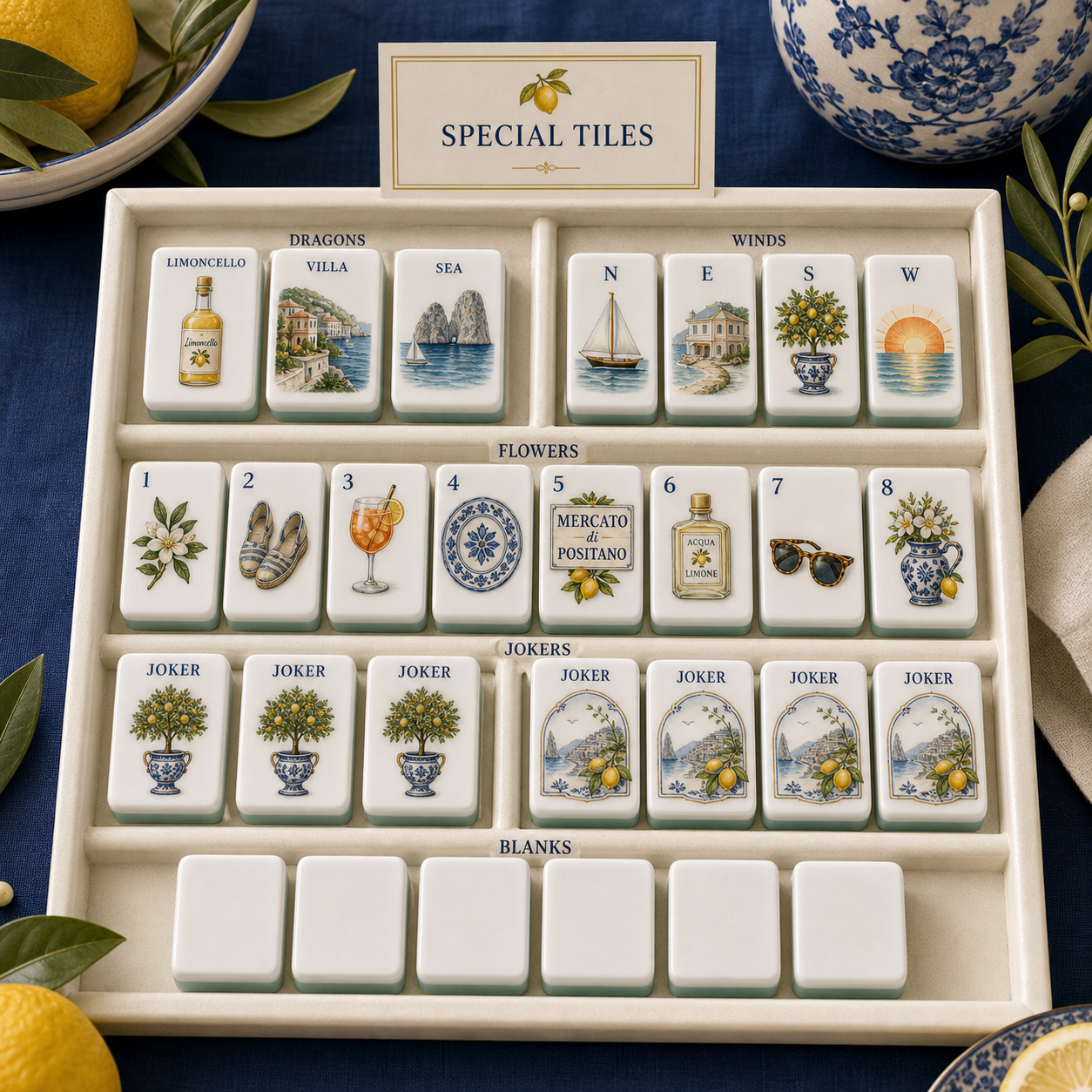 Amalfi Lemon Resort Mahjong Tile Set