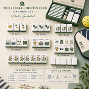 Pickleball Country Club Mahjong Tile Set