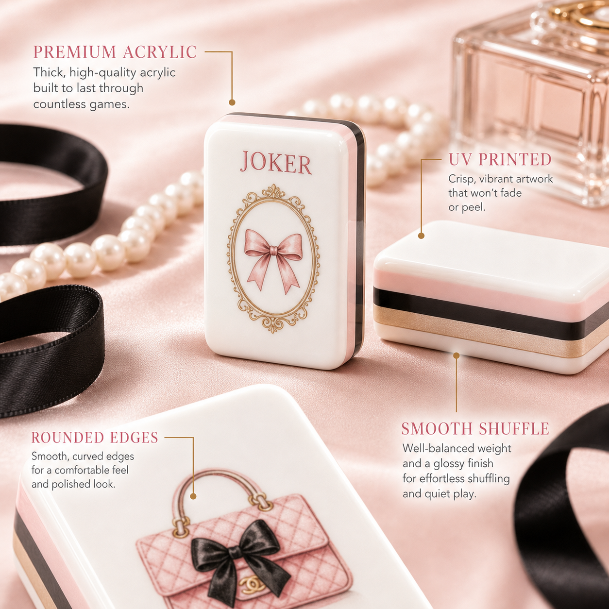 French Bow Coquette Mahjong Tile Set