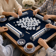 Blue Willow Chinoiserie Mahjong Tile Set