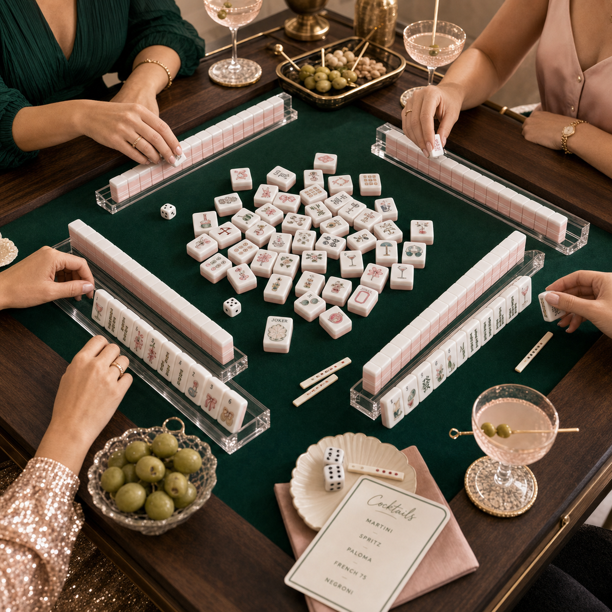 Cocktail Social Club Mahjong Tile Set
