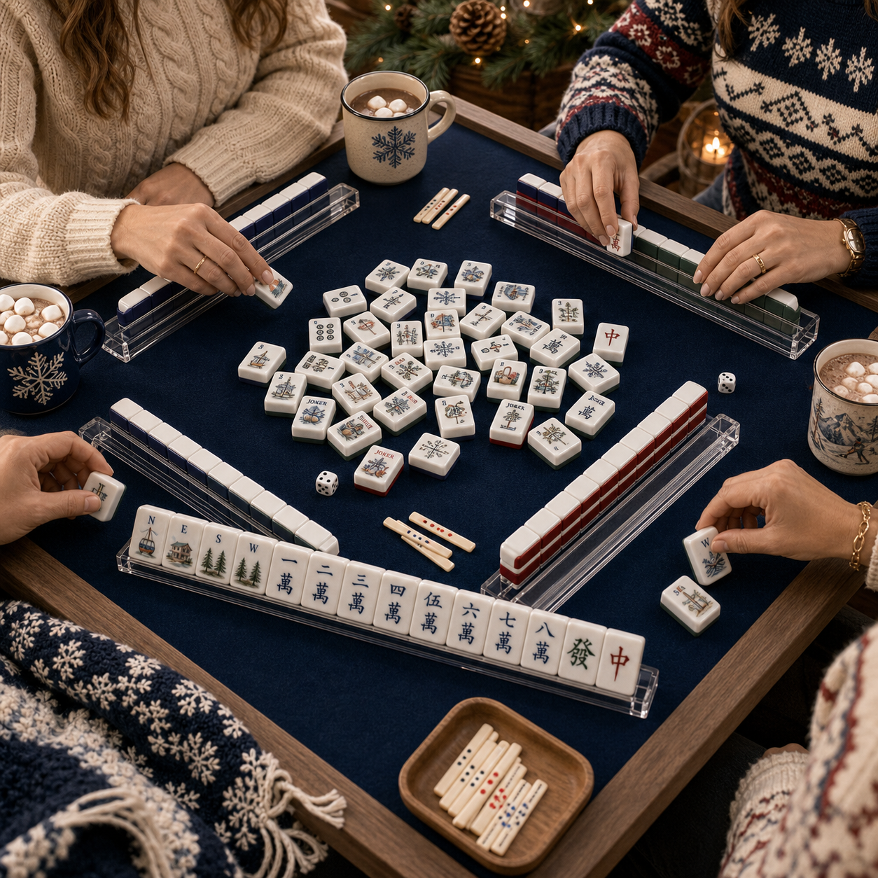 Apres Ski Lodge Mahjong Tile Set