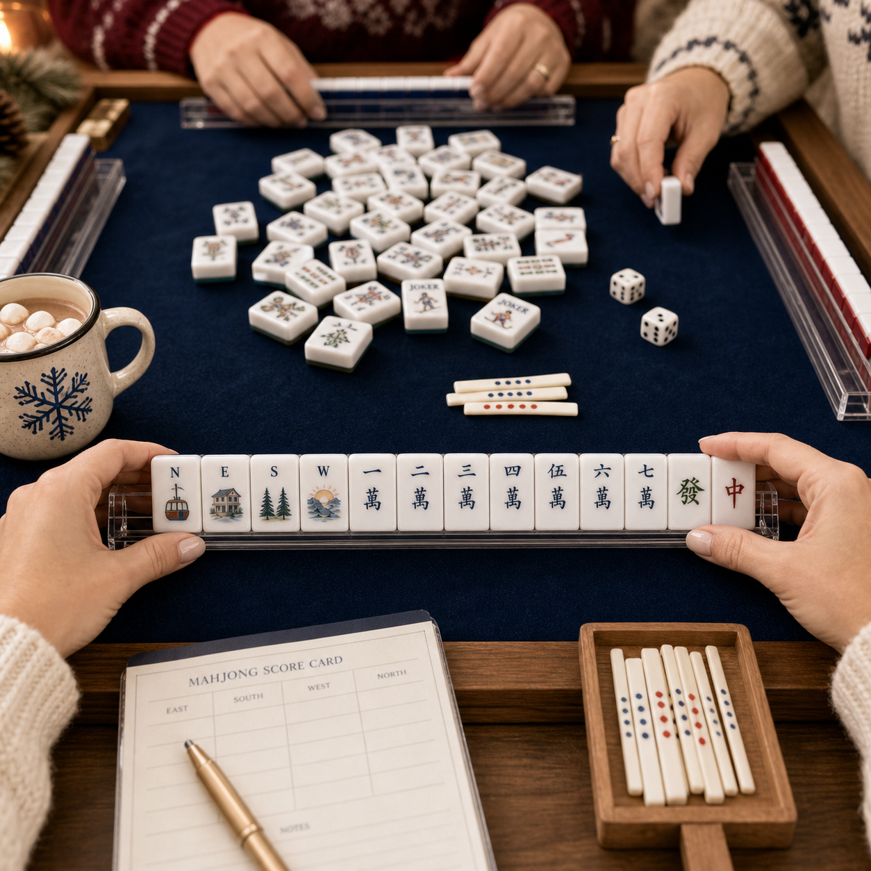 Apres Ski Lodge Mahjong Tile Set