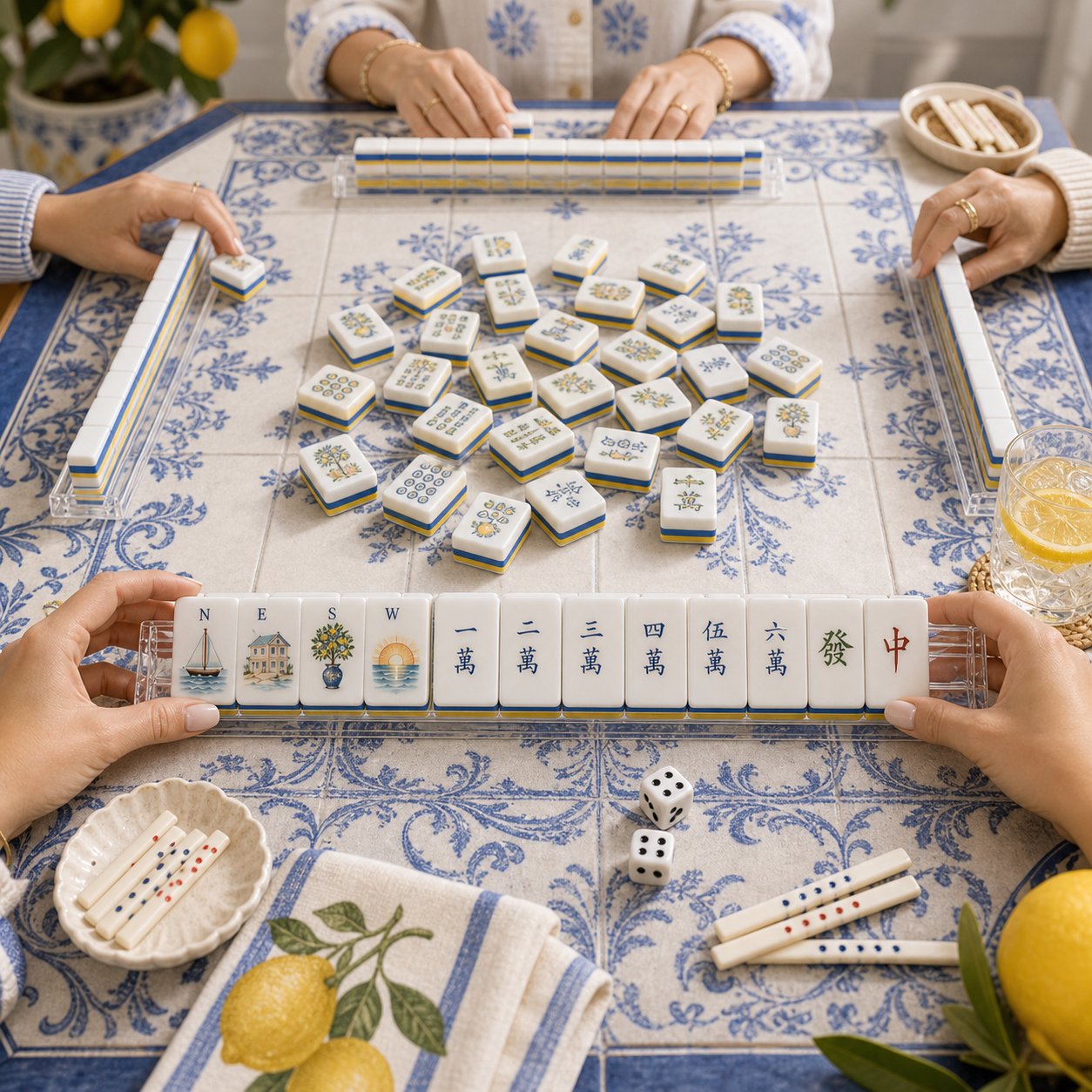 Amalfi Lemon Resort Mahjong Tile Set