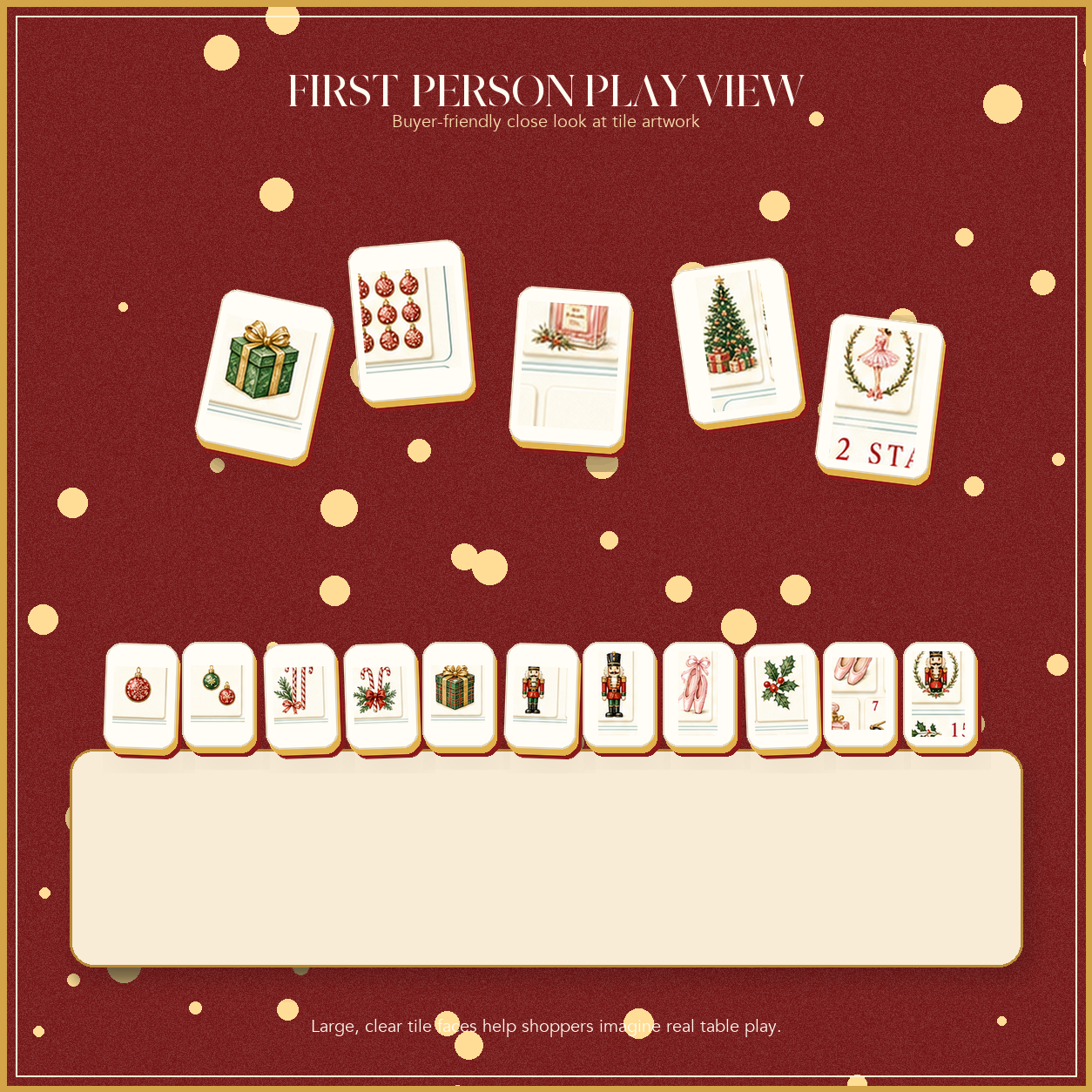 Holiday Nutcracker Mahjong Tile Set