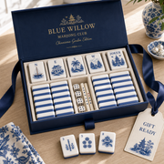 Blue Willow Chinoiserie Mahjong Tile Set