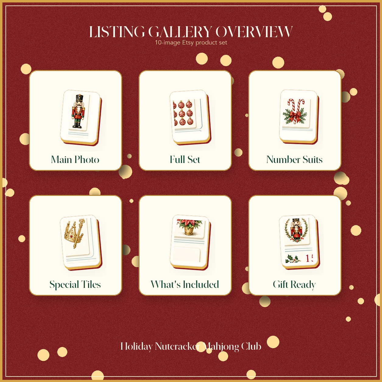 Holiday Nutcracker Mahjong Tile Set
