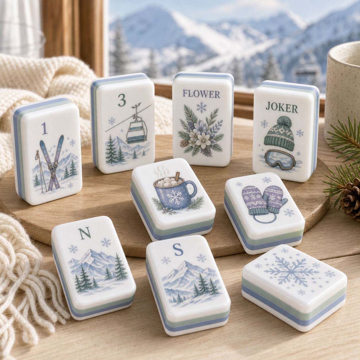 Apres Ski Mahjong Tile Set II