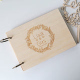 Personalized Wedding guest book, Rustic wedding guestbook album,Custom wood engagement anniversary gift, wedding book