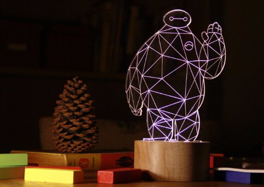 night light wood lamp desk lamp bedside fawn lamp night lamp home decor gift for him/her