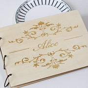 Custom Wooden Wedding guest book, Rustic wedding guestbook album, wood engagement anniversary gift
