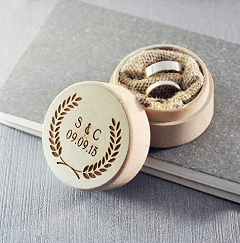 Custom Ring Box Personalized Wedding Valentines Engagement Wooden Ring Bearer Box Rustic Wedding Ring Box Holder