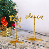 Acrylic wedding Table Numbers ,Standing Numbers ,Gold table numbers, party Decor,wedding Centerpieces