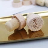 100 pcs/lot Personalized Engraved Wine Stopper Cork,Flower design Wine Stopper,Baby Shower Party Customize special Wedding gift for guest party favor