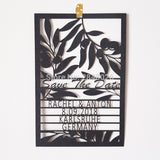 Customized OLIVE BRANCH save the date laser cutting  invitation cards