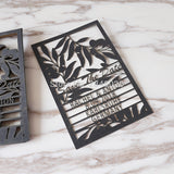 Customized OLIVE BRANCH save the date laser cutting  invitation cards