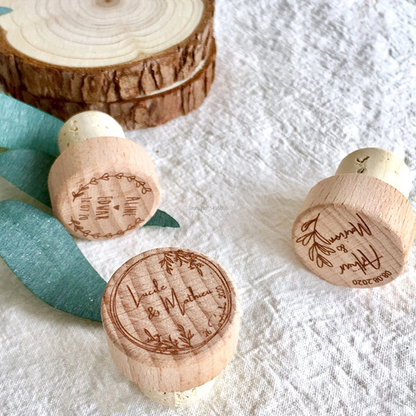 100 pcs/lot Personalized Engraved Wine Stopper Cork,Custom design Wine Stopper,Baby Shower Party Customize special Wedding gift for guest party favor