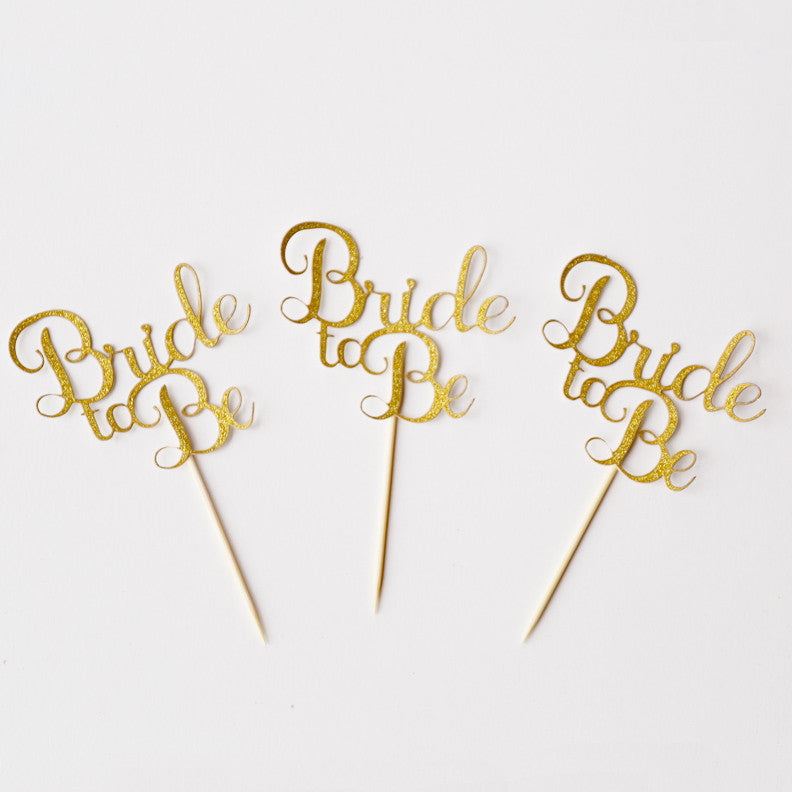 Glitter Bride to Be cupcake Topper, From Miss to Mrs Topper, Bridal Shower, Engagement Party Topper, Wedding cupcake topper
