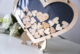 Heart Drop Box Guest Book, Large Double Heart Wedding Drop Top Box Style Guest Book Alternative, Unique Wedding Day Guest Book
