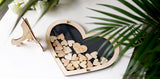 Heart Drop Box Guest Book, Large Double Heart Wedding Drop Top Box Style Guest Book Alternative, Unique Wedding Day Guest Book
