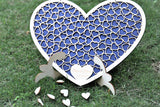 Custom wedding guest book Wedding guest book alternative wood Heart box