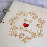 Wreath Wedding Guestbook Rustic Custom Guest Book wedding shower gift scrapbook