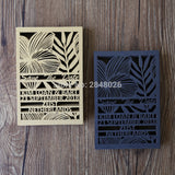 frangipani & palm  laser cutting wedding invitation cards